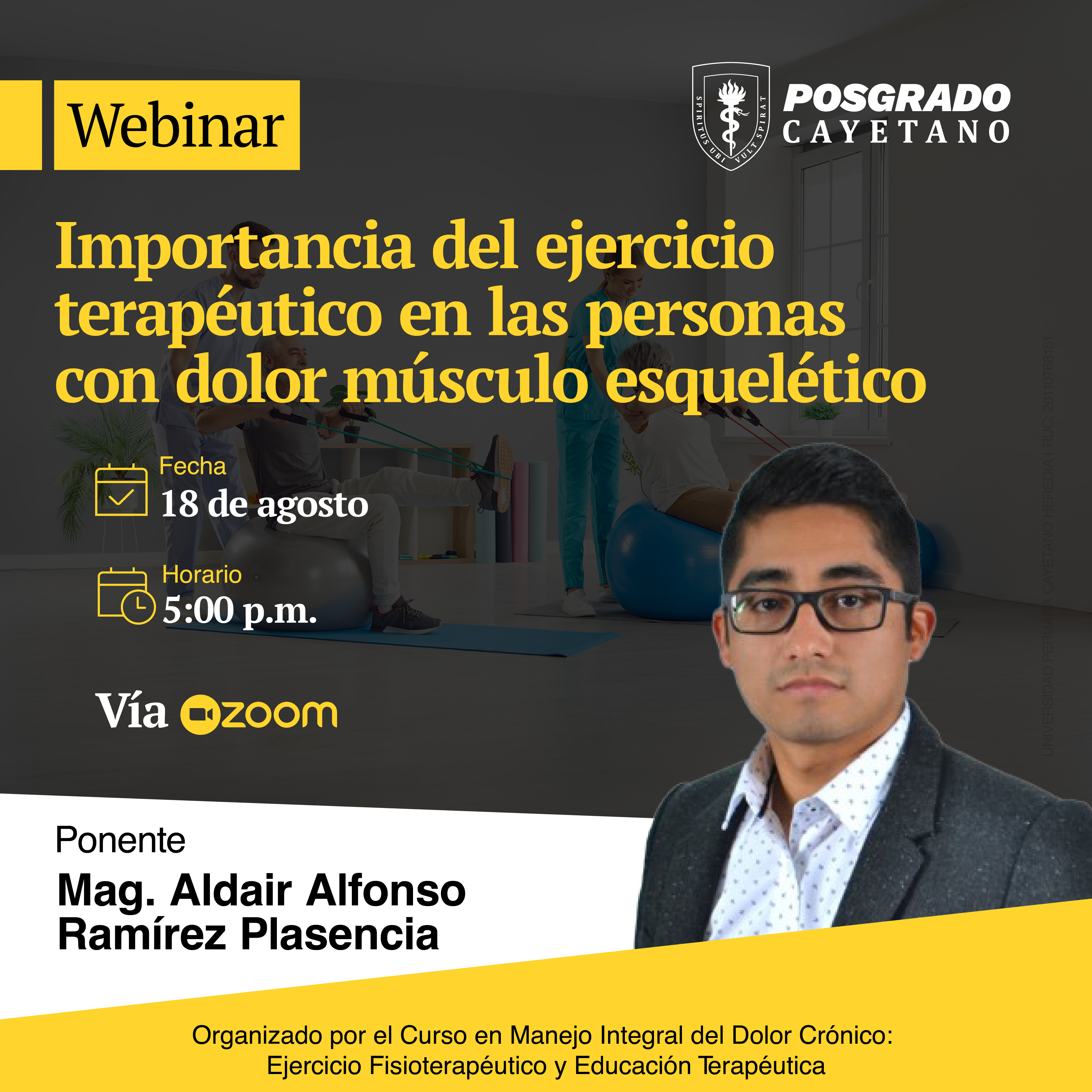 Webinar – Importancia del Ejercicio Terapéutico en las Personas con Dolor Músculo Esquelético