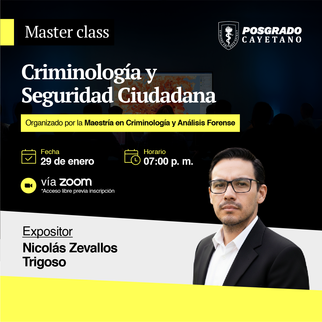 Master Class – Criminología y Seguridad Ciudadana