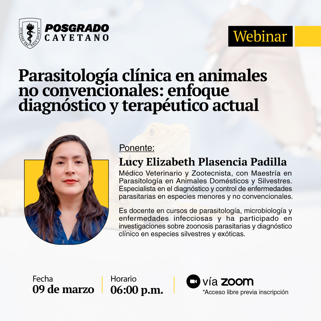 Webinar – Parasitología clínica en animales no convencionales: enfoque diagnóstico y terapéutico actual