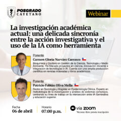 Webinar – La investigación académica actual: una delicada sincronía entre la acción investigativa y el uso de la IA como herramienta