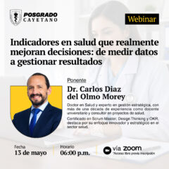 Webinar – Indicadores en salud que realmente mejoran decisiones: de medir datos a gestionar resultados.