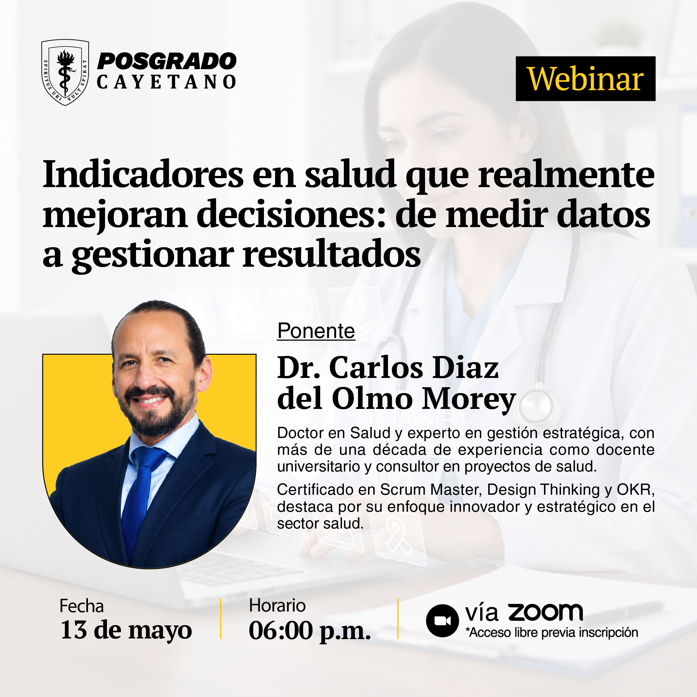 Webinar – Indicadores en salud que realmente mejoran decisiones: de medir datos a gestionar resultados.