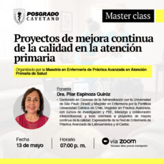 Master Class – Proyectos de mejora continua de la calidad en la atención primaria