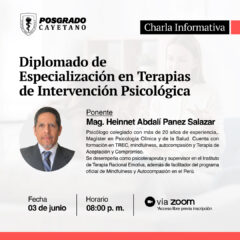 Charla Informativa – Diplomado de Especialización en Terapias de Intervención Psicológica