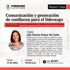 Masterclass – Comunicación y generación de confianza para el liderazgo