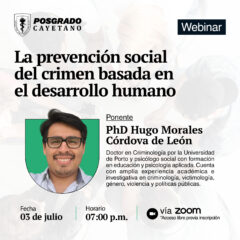 Webinar – La Prevención Social del Crimen basada en el Desarrollo Humano