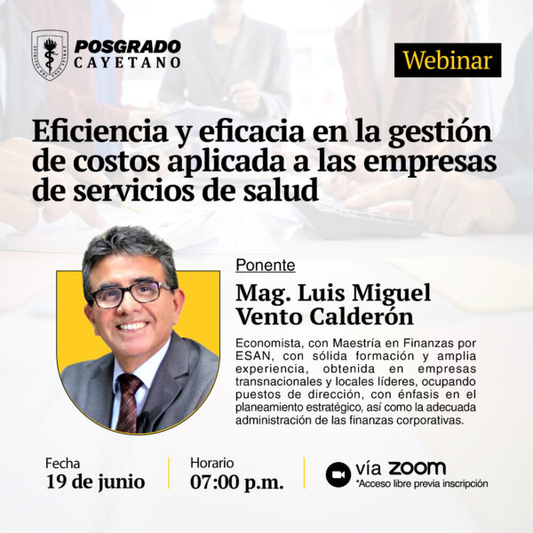 Webinar - Eficiencia y eficacia en la gestión de costos aplicada a las empresas de servicios de salud