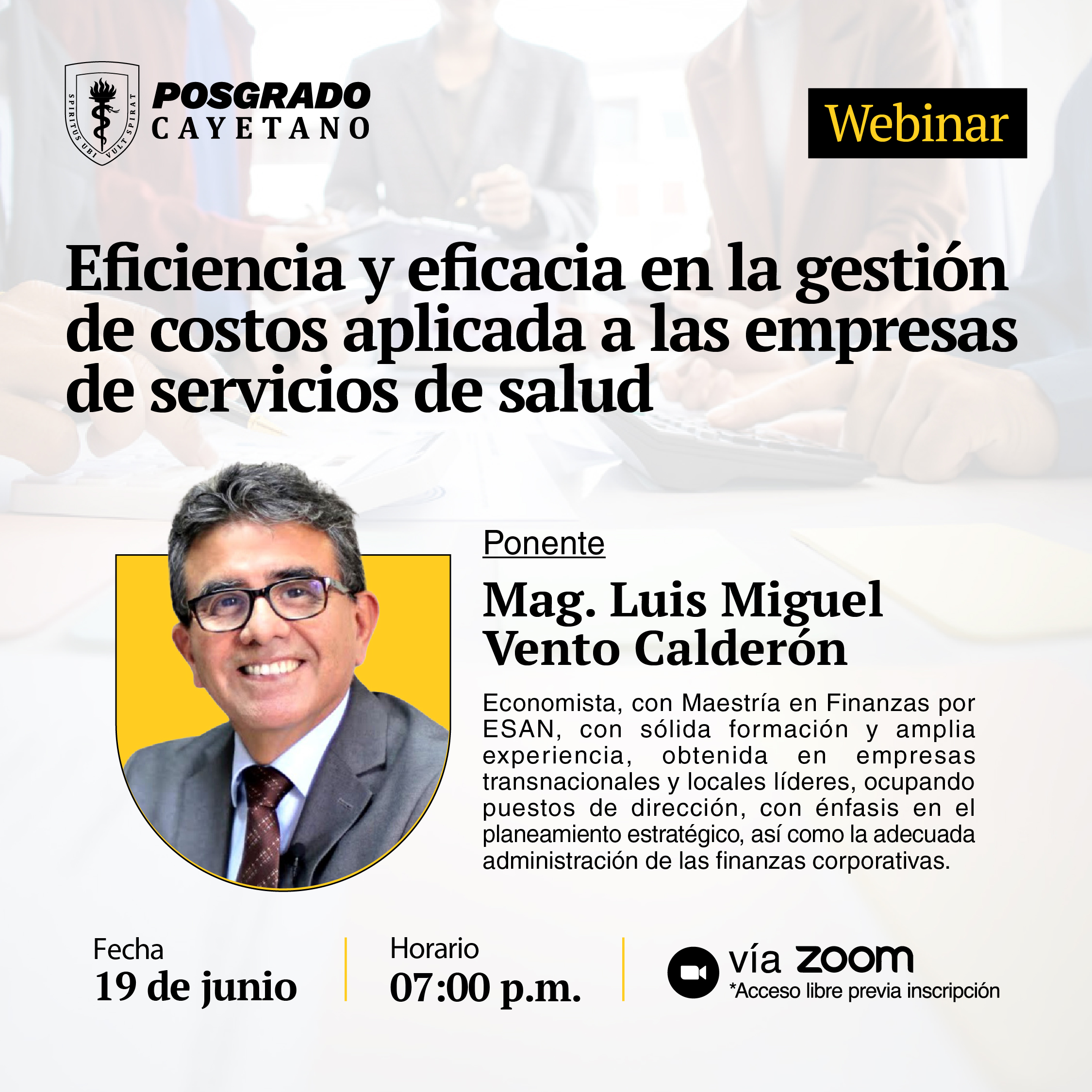 Webinar – Eficiencia y eficacia en la gestión de costos aplicada a las empresas de servicios de salud