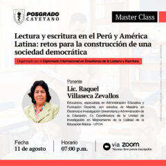 Masterclass – Lectura y Escritura en el Perú y Amèrica Latina: Retos para la construcción de una sociedad democrática