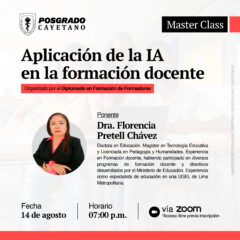Masterclass – Aplicación de la IA en la formación docente