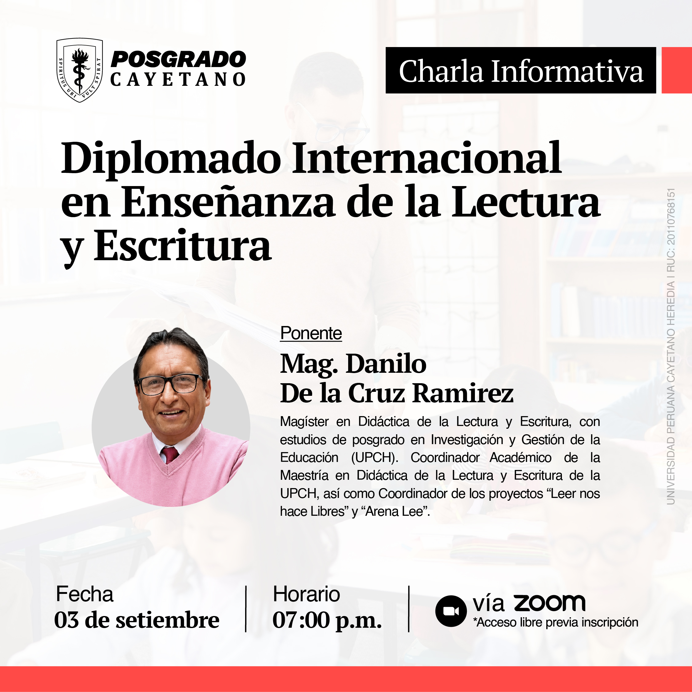 Charla Informativa – Diplomado Internacional en Enseñanza de la Lectura y Escritura