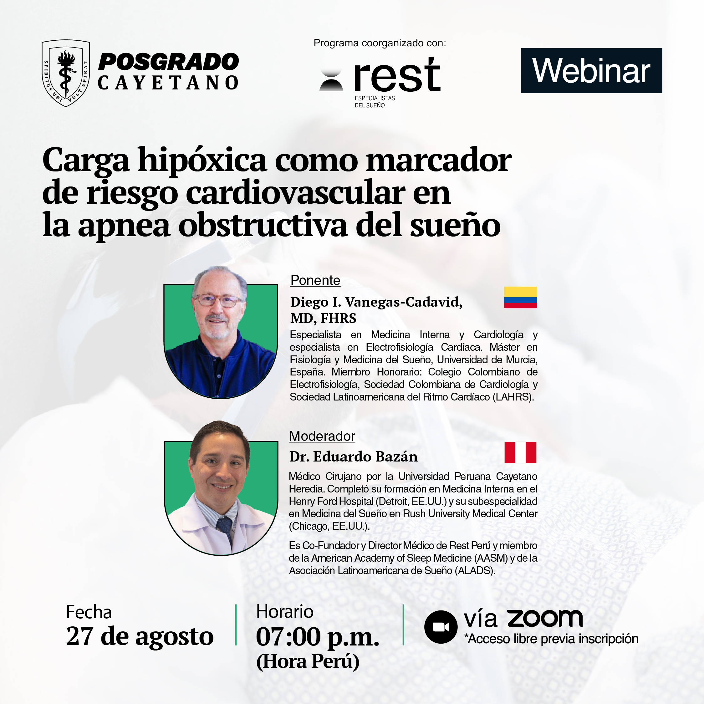 Webinar – Carga Hipóxica en la Apnea Obstructiva del Sueño y sus Implicaciones en Enfermedad Cardiovascular
