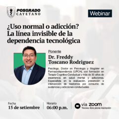 Webinar – ¿Uso normal o adicción? La línea invisible de la dependencia tecnológica?