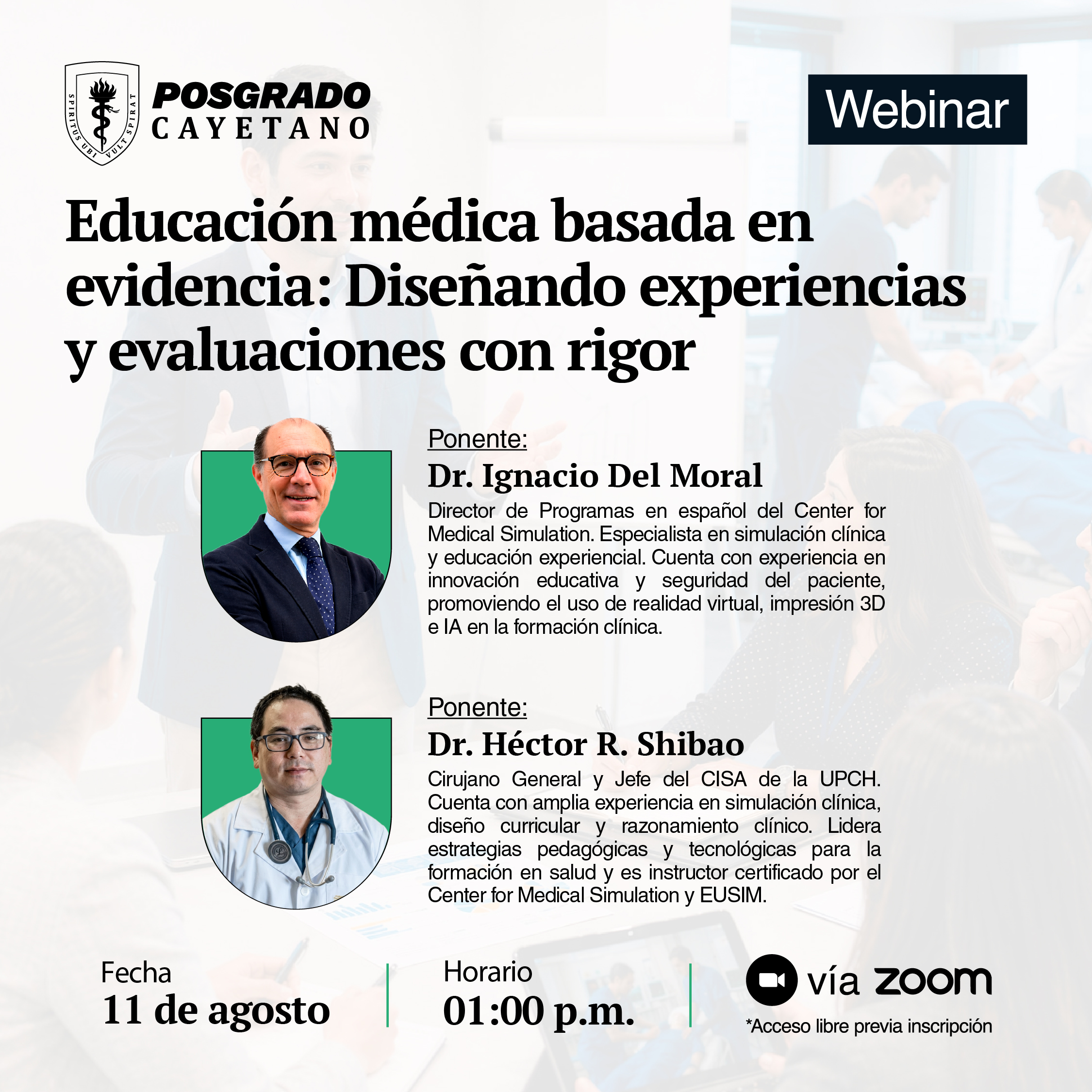 Webinar – Educación Médica Basada en Evidencia: Diseñando Experiencias y Evaluaciones con Rigor