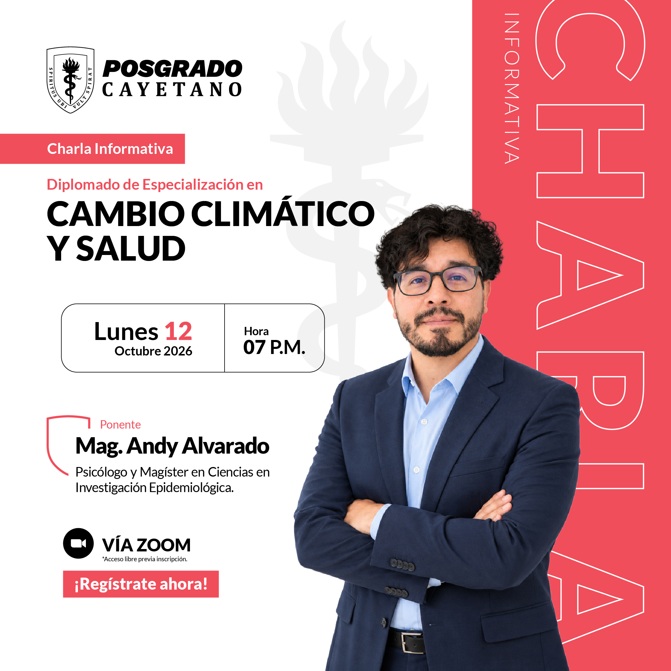 Charla informativa – Diplomado de especialización en cambio climático y salud